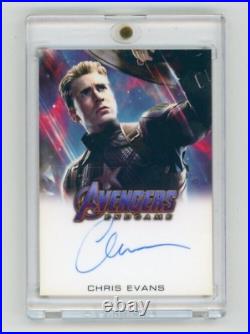 Chris Evans As Captain America Marvel Studios On Card Signature Auto