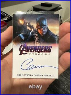 Chris Evans As Captain America Marvel Studios On Card Signature Mcu Auto Jsa