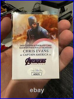 Chris Evans As Captain America Marvel Studios On Card Signature Mcu Auto Jsa