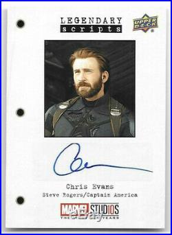 Chris Evans Captain America 2019 UD Marvel First Ten Years Auto Autograph #LS-CA