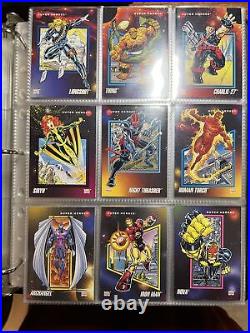 Collection of Assorted Marvel Trading Cards + Binder