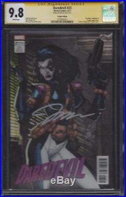 Daredevil #23 Trading Card variant CGC 9.8 SS Signed by Jim Lee
