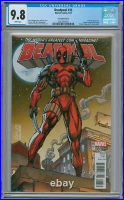 Deadpool #33 Jim Lee X-men Trading Card Variant Cgc 9.8 Marvel Comics Movie