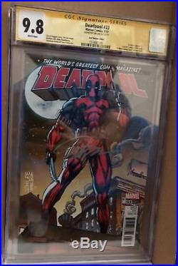 Deadpool #33 X-Men Trading Card Variant CGC 9.8 SS Signed Jim Lee Marvel Movie