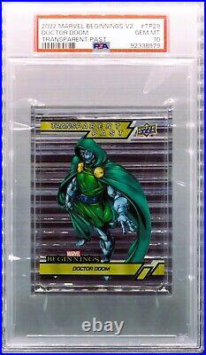 Doctor Doom 2022 Marvel Beginnings V2 Transparent Past TP29 PSA 10 GEM MINT POP1 Doctor Doom 2022 Marvel Beginnings V2 Transparent Past TP29 PSA 10 GEM MINT POP1
