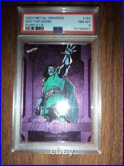 Doctor Doom Marvel Metal Universe Purple FX Serial /199 PSA 8 NM-MT