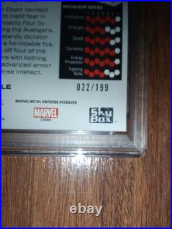 Doctor Doom Marvel Metal Universe Purple FX Serial /199 PSA 8 NM-MT