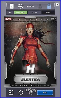 Elektra Silver Marvel Collect By Topps Digital Topps Heroic August 2019 VIP