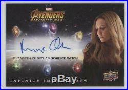 Elizabeth Olsen 2018 UD Marvel Avengers Infinity War Auto Autograph II-EO SP