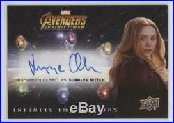 Elizabeth Olsen 2018 UD Marvel Avengers Infinity War Auto Autograph II-SW SP
