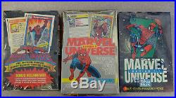FACTORY SEALED Impel Marvel Universe Series 1, 2 & 3 Card Cases (1990-92)