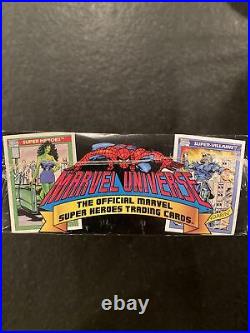 Factory Sealed 1990 Marvel Universe Series 1 Comics Impel Trading Cards Box