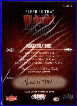 Fleer Ultra Marvel Midnight Sons Artist Sketch Card 1/1 Ghost Rider Fleer Ultra Marvel Midnight Sons Artist Sketch Card 1/1 Ghost Rider