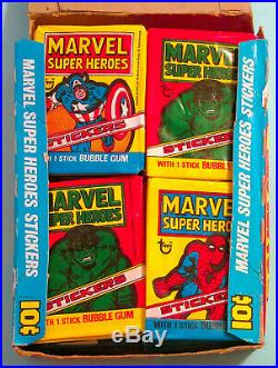 Full Box (36 Packs) Topps 1976 Marvel Super Heroes Stickers