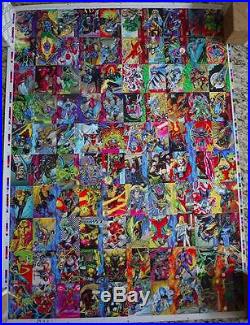 Full Uncut Sheet of Marvel Universe Fleer 1994 Trading Cards