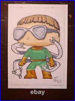 Funko Marvel Doctor Octopus Artist Sketch Trading Card Doc Ock Octavius Copic
