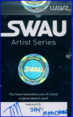 Gal Gadot Signed SWAU Artist Series Card WONDER WOMAN Art by Jay Manchand 1/1