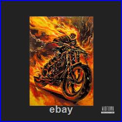 Ghost Rider Marvel 1/1 Original Artist Sketch Card (Signed)