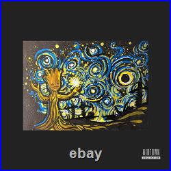Groot (Starry Night) Marvel 1/1 Original Artist Sketch Card (Signed)