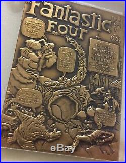 Highland Mint Marvel Comics Fantastic Four Silver / Bronze Card Signed Stan Lee