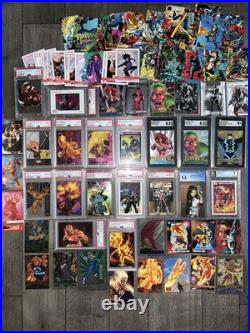Huge Marvel cards Lot PSA CGC SGC BGS Graded Slabs Bonus Comic Trading Cards