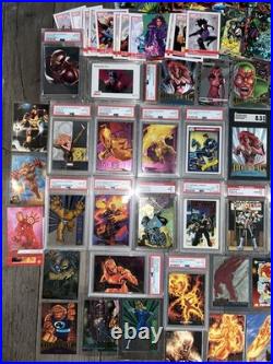 Huge Marvel cards Lot PSA CGC SGC BGS Graded Slabs Bonus Comic Trading Cards