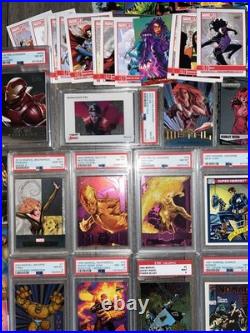 Huge Marvel cards Lot PSA CGC SGC BGS Graded Slabs Bonus Comic Trading Cards