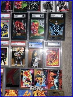 Huge Marvel cards Lot PSA CGC SGC BGS Graded Slabs Bonus Comic Trading Cards