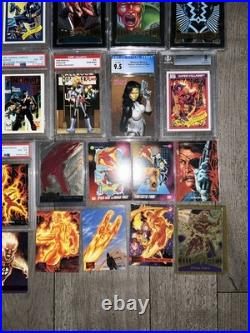 Huge Marvel cards Lot PSA CGC SGC BGS Graded Slabs Bonus Comic Trading Cards