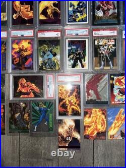 Huge Marvel cards Lot PSA CGC SGC BGS Graded Slabs Bonus Comic Trading Cards