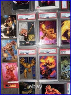 Huge Marvel cards Lot PSA CGC SGC BGS Graded Slabs Bonus Comic Trading Cards
