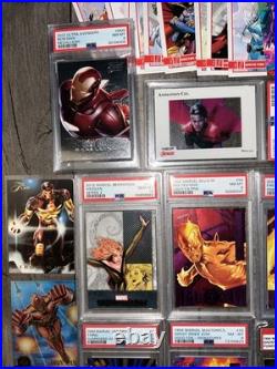 Huge Marvel cards Lot PSA CGC SGC BGS Graded Slabs Bonus Comic Trading Cards