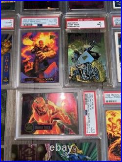 Huge Marvel cards Lot PSA CGC SGC BGS Graded Slabs Bonus Comic Trading Cards