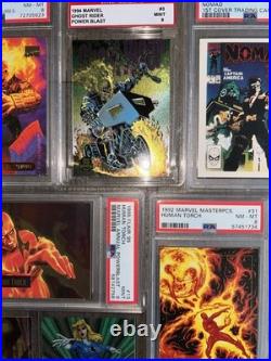 Huge Marvel cards Lot PSA CGC SGC BGS Graded Slabs Bonus Comic Trading Cards