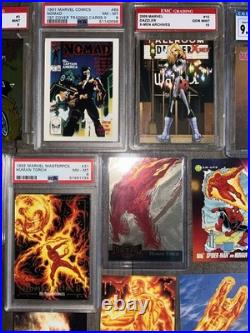 Huge Marvel cards Lot PSA CGC SGC BGS Graded Slabs Bonus Comic Trading Cards