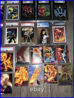 Huge Marvel cards Lot PSA CGC SGC BGS Graded Slabs Bonus Comic Trading Cards