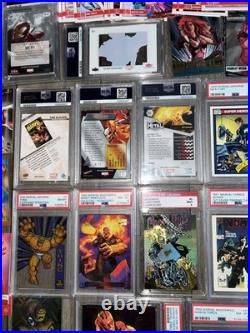 Huge Marvel cards Lot PSA CGC SGC BGS Graded Slabs Bonus Comic Trading Cards