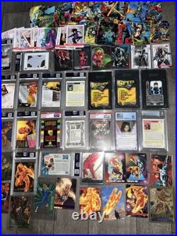 Huge Marvel cards Lot PSA CGC SGC BGS Graded Slabs Bonus Comic Trading Cards