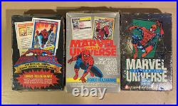 Impel Marvel Universe Series 1, 2, 3 Factory Sealed Trading Card Boxes 1990