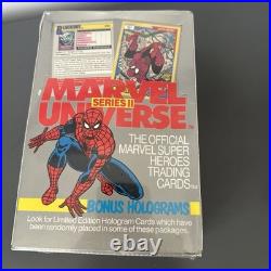 Impel Marvel Universe Series II Trading Card Box 1991 Spider-Man Bonus Holograms