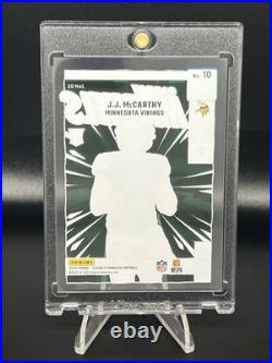 J. J. McCarthy 2024 Donruss Clearly Gridiron Marvels #10 RC Vikings Case Hit SSP J. J. McCarthy 2024 Donruss Clearly Gridiron Marvels #10 RC Vikings Case Hit SSP