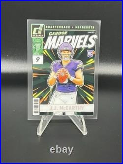 J. J. McCarthy 2024 Donruss Clearly Gridiron Marvels #10 RC Vikings Case Hit SSP J. J. McCarthy 2024 Donruss Clearly Gridiron Marvels #10 RC Vikings Case Hit SSP