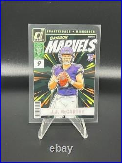 J. J. McCarthy 2024 Donruss Clearly Gridiron Marvels #10 RC Vikings Case Hit SSP J. J. McCarthy 2024 Donruss Clearly Gridiron Marvels #10 RC Vikings Case Hit SSP