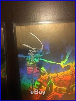 Jim Lee Signed X-Men Impel Series 1 RARE Magneto Hologram Card Marvel Comics 92