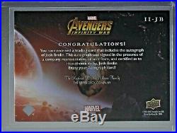 Josh Brolin Thanos Impressions Marvel Avengers Infinity War Auto Autograph SP