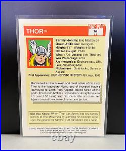 Key 1990 Marvel Comics Super Heroes Thor #18 Trading Card Impel Series 1