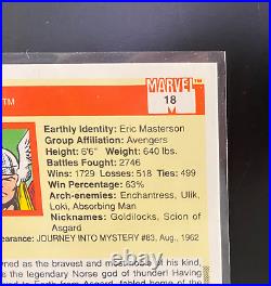 Key 1990 Marvel Comics Super Heroes Thor #18 Trading Card Impel Series 1