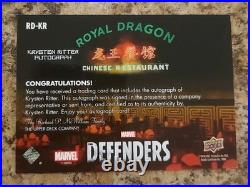Krysten Ritter Jessica Jones autograph card UD Defenders auto Marvel