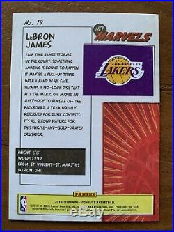 LeBron James Net Marvels Panini Donruss NBA Card 2019-20 Insert
