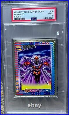MAGNETO PSA GRADED POP 1? 1996 Marvel Metallic Impressions X-Men THICK SLAB